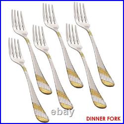 24Pc Imperio Stainless Steel Flatware Cutlery Set Spoon Fork With Cutlery Stand