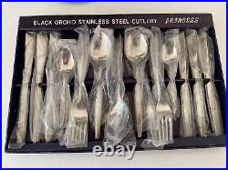 24 PC Black Orchid Stainless Steel Princess Set