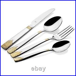 24 Pcs August Stainless Steel Flatware Cutlery Set Spoon Fork With Cutlery Stand