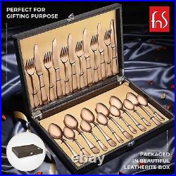 24 Pcs Rosella Stainless Steel Flatware Cutlery Set Spoon, Fork Utensil Kitchen