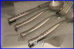 24pc Stainless Cutlery Set with Swarovski Crystals