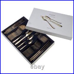 32 Piece Arthur Price Monsoon Champagne Mirage Stainless Steel Cutlery Set Gold