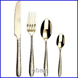 32 Piece Arthur Price Monsoon Champagne Mirage Stainless Steel Cutlery Set Gold
