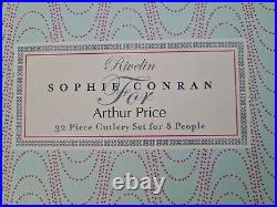 32 x sophie Conran for Arthur Price Rivelin Stainless Steel Cutlery Set Canteen