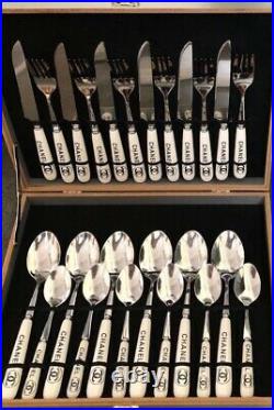 3x24Pcs WhitStainless Steel Luxury Cutlery Set Stylish Knife Spoon ForkTeaspoons