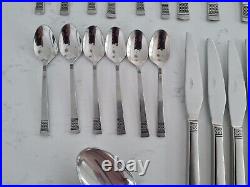 50 x Dulwich Pattern Moly / (Jonelle) Cutlery Canteen Complete Set Mcm 60s 70s