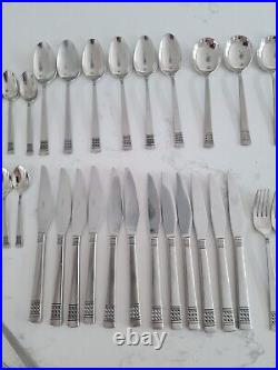 50 x Dulwich Pattern Moly / (Jonelle) Cutlery Canteen Complete Set Mcm 60s 70s