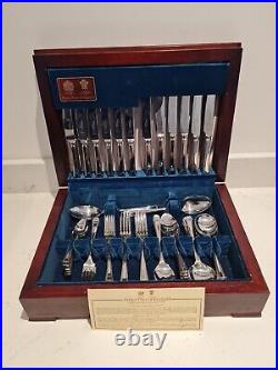 58 x Arthur Price Harley Cutlery Canteen Stainless Steel 8 Person RRP £1150 Wood