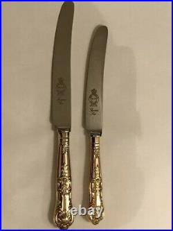 6 Setting 24 Carat Gold Plated Queens Cutlery Canteen Sheffield Steel EPNS A1