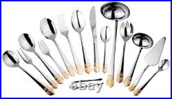 72pc Greek Heavy Piece Gold Cutlery Set Stainless Steel Canteen Christmas Gift