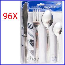 96pc Cutlery Set Kitchen Stainless Steel Tableware Spoon Fork Food Dining New
