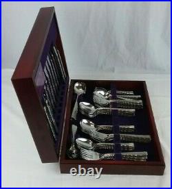ARTHUR PRICE Cutlery Set 88 Pc Canteen Stainless Steel & Wooden Presentation Box