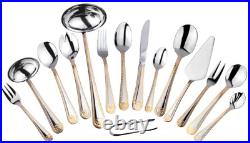 A Gold Cutlery Set 18/10 Stainless Steel Table Canteen Christmas Gift