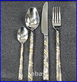 Alessandro Messina Cutlery Set Stainless Steel 24ct Gold