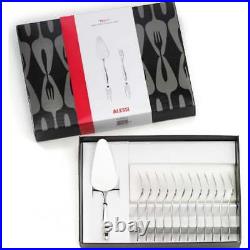 Alessi Mami Cake Server & 12 Pastry Fork Set Stainless Steel