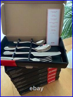 Alessi Nuovo Milano Cutlery 32-Piece Table Set. Set of four in 8 boxs