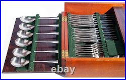 Alveston Cutlery Set 50 Pc Old Hall for 6 with Rosewood Canteen Stainless Steel