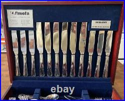Amefa Dubarry 44 Piece Stainless Steel Cutlery Canteen with Mahogany Box