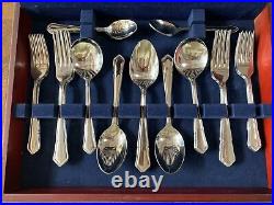 Amefa Dubarry 44 Piece Stainless Steel Cutlery Canteen with Mahogany Box