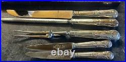 Antique Sheffield Vintage Stainless Steel Lgeserving Knife And Fork Set Box New