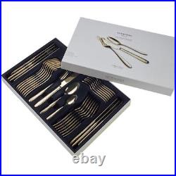 Arthur Price Monsoon Champagne Mirage 32 Piece Cutlery Box Set Stainless Steel