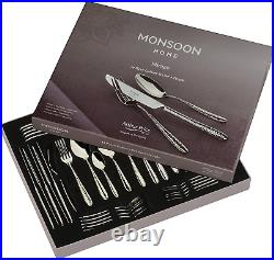 Arthur Price Monsoon Mirage 44 Piece Cutlery Set, Stainless Steel, ZMIR4401