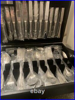 Arthur Price RATTAIL Cutlery Set, 58 Piece- 8 Person, Stainless Steel 18/20