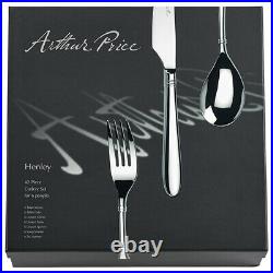Arthur Price Signature Henley 42 Piece Cutlery Box Set Plus FREE Set of 6 Tea Sp