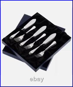 Arthur Price of England Britannia Stainless Steel Set of 6 Pairs Of Fish Eaters