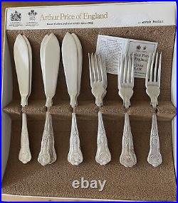 Arthur Price of England Britannia Stainless Steel Set of 8 Pairs Of Fish Eaters