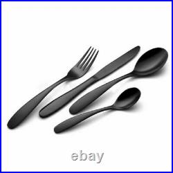 Black Cutlery Set Stainless Steel Cutlery Sets For All Kind Parties 16 & 24 Pcs