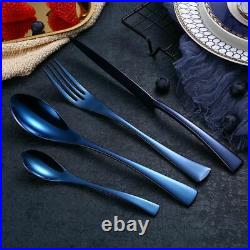 Black Cutlery Set Stainless Steel Dinnerware Tableware Silverware Set Dinner Set
