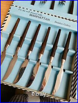 Boxed Manhattan Cutlery Set, Joseph Rodgers & Sons, Stainless Steel & Rosewood