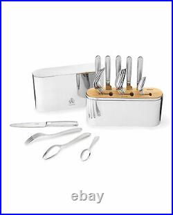 CHRISTOFLE CONCORDE STAINLESS 24 PIECE S/6 SET With CAPSULE #2413299 BRAND NIB FS