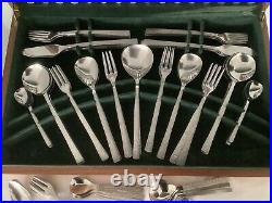 Canteen of 1960's Viners bark pattern cutlery, 8 Place / 75 pieces + 28 extras