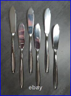 Christofle Cutlery Set Butter Spreaders Knives Vintage Retro Mid Century Modern