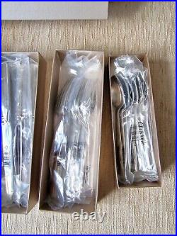 Christofle Hudson 36-Piece Stainless Steel Flatware Set with Chest / NEW