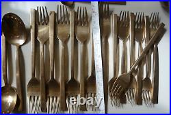 Cutlery GILT quality heavy duty 95 piece set 8 PERSON setting CONTEMPORY W0