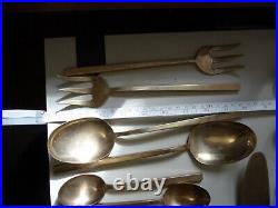 Cutlery GILT quality heavy duty 95 piece set 8 PERSON setting CONTEMPORY W0