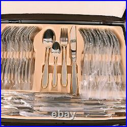 Cutlery Set 72 PCS Stainless Steel for 12 People Dining Wedding Gift Fork Dinner