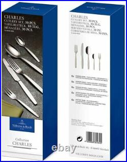 Cutlery Set Tableware Kitchenware Stainless Villeroy & Boch Charles 30 Piece