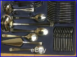 Cutlery set 100 peice (German) polished stainless steel in leather canteen case