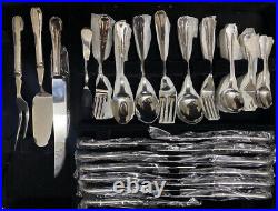 Cutlery set canteen with knife, fork, spoon, black case