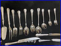 Cutlery set canteen with knife, fork, spoon, black case