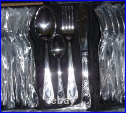 Cutlery stainless steel 70 pieces SBS 23/24 KARAT HARTVERGOLDET +CASE 12 person