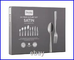 Denby Satin 44 Piece Quality Cutlery Set New