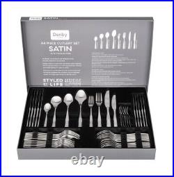 Denby Satin 44 Piece Quality Cutlery Set New