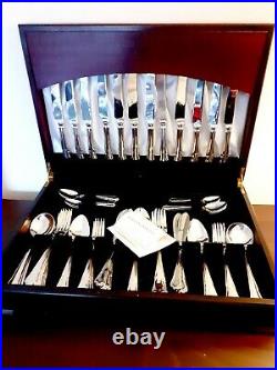 Designer Boxed 62 Piece Canteen Cutlery set Unused Stainless Steel 6 Settings