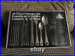 Disney Store Mickey Mouse Icon 24 Piece Flatware Cutlery Dining Set BNIB