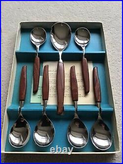 Firth Staybrite Glosswood Stainless Steel Cutlery, 52 Pieces